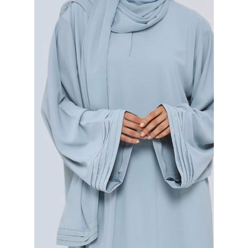 Modest Abaya - Pink & Grey Colour